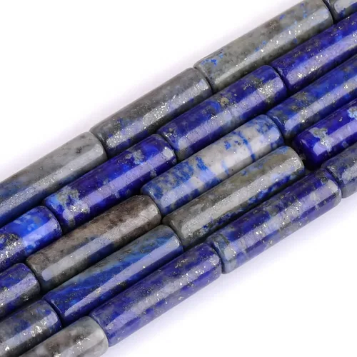 Miniatura 33 de HAAMIIQII Cuentas de tubo de amazonita natural de 0.512 x 0.157 in, cuentas sueltas de piedra cilíndrica para fabricación de joyas, 15 pulgadas