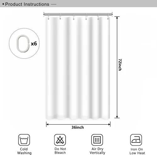 Miniatura 7 de Cortinas de ducha botánicas verdes de 36 x 72 pulgadas, hojas de eucalipto naturales de primavera para minimalismo moderno, decoración de baño, tela