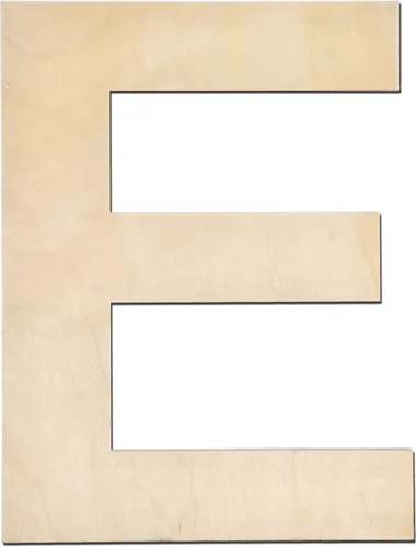 Miniatura 10 de Letra M de madera de 12 pulgadas de grosor, letra de madera grande sin terminar de 1/4 de pulgada de grosor para decoración de pared del hogar