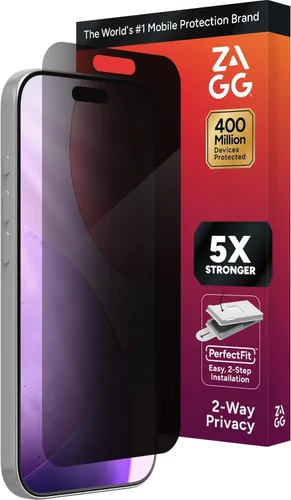 Miniatura 28 de ZAGG Glass Elite - Protector de pantalla para iPhone 16 Pro, 5 veces más fuerte, bordes reforzados, vidrio templado ultra fuerte, resistente a