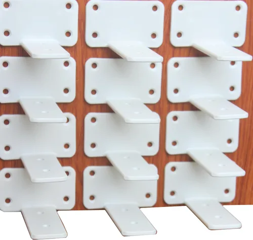 Miniatura 63 de Paquete de 2 - Soportes de estante en L ocultos negros de 4 pulgadas (1/5 pulgada de grosor) Soportes de estante flotante de hierro Soportes