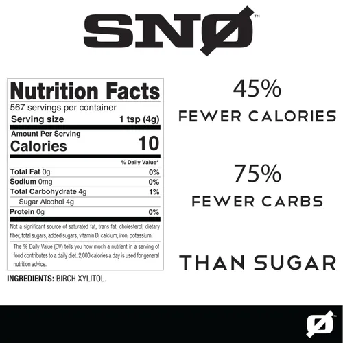 Miniatura 2 de SNO - Edulcorante puro de xilitol de abedul – Bolsa resellable de 5 libras Bajo en calorías, sin OMG, sin gluten, vegano, kosher Paleo