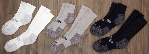 Miniatura 4 de Jeep Calcetines clásicos de algodón para hombre, paquete de 3 pares, absorben la humedad y son cómodos y acolchados