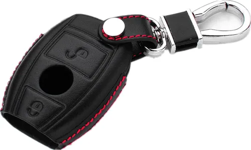 Funda para llavero de cuero genuino para Mercedes-Benz Clase A B C E S G M V Clase CLA CLS GLA GLC GLE GLK GL GLS SL SLK SLC Viano para el estuche