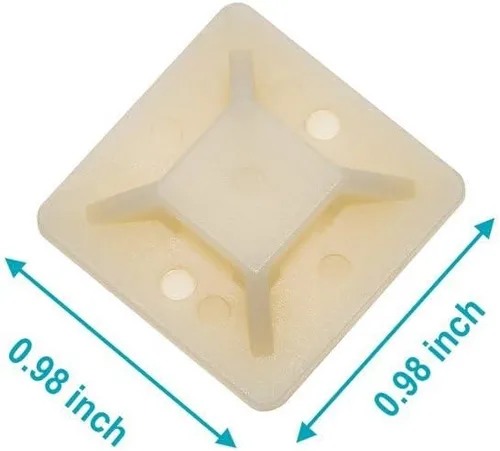 Miniatura 3 de Monoprice Soportes para bridas de cables 25x25(mm), 100pcs/Pack - blanco