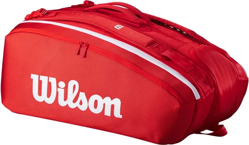 Miniatura 12 de Wilson 2025 Super Tour - Bolsas para raquetas de tenis rojas - Rojo/Blanco
