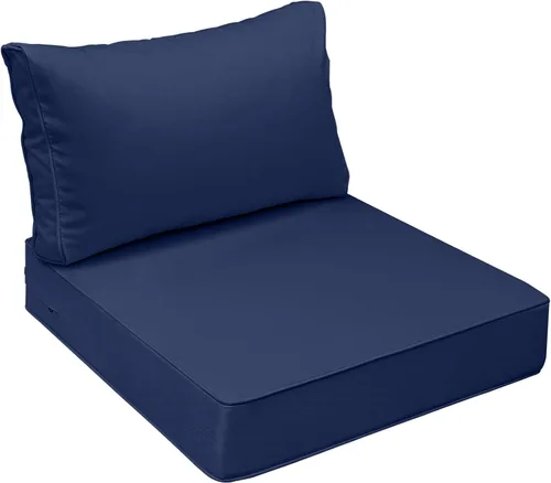 Miniatura 29 de AAAAAcessories Cojines de asiento para exteriores, resistentes a la decoloración, cojines de repuesto impermeables para muebles de patio, 21 x 21 x
