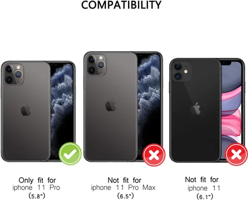 Miniatura 2 de japezop Funda para iPhone 11 Pro, iPhone 11 Pro funda tipo cartera para mujeres u hombres con [bloqueo RFID] soporte para tarjetas de crédito, funda