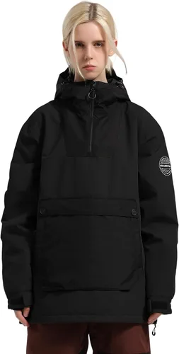 Miniatura 22 de GSOU SNOW - Chaqueta de esquí para mujer, abrigo de nieve, impermeable, cortavientos, chaqueta de snowboard, aislada, cálida, para invierno