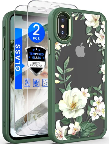 Miniatura 11 de Dretal Funda para iPhone X, iPhone Xs, [probada en caídas de grado militar], parte trasera dura y borde suave, funda protectora de teléfono