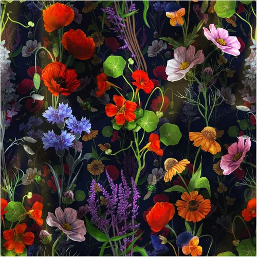 Floralplus Papel tapiz removible con diseño floral oscuro para baño, papel de contacto de flores vintage para taquilla, gabinete, papeles pintados
