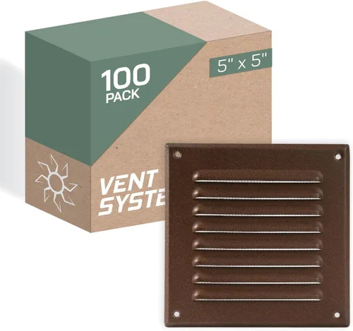 Miniatura 12 de Vent Systems - Cubierta de rejilla de ventilación de aire de alero rectangular de metal negro de 3 x 10 pulgadas (interior), deflector