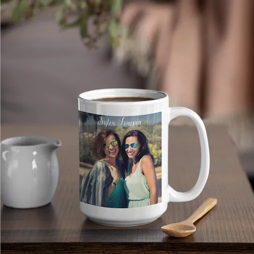 Miniatura 5 de Tazas de café con foto personalizada, 15 oz. con imagen, texto, nombre en tazas de café, regalos personalizados, taza personalizada de cerámica