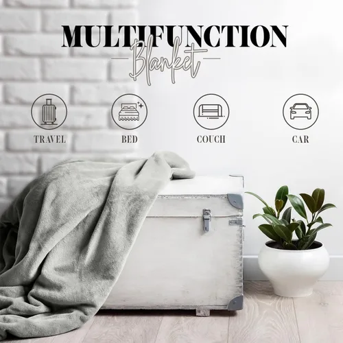 Miniatura 11 de Elegant Comfort Manta Ultra Suave Full/Queen, Franela Reversible, Acogedora y Afelpada - Manta Decorativa Ligera para Todas las Estaciones