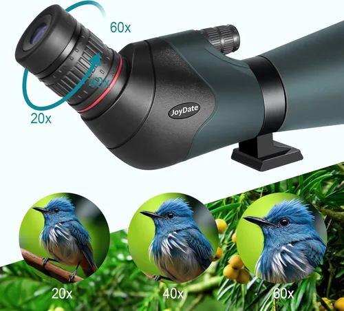 Miniatura 2 de Visores de observación de 20 a 60 x 80 pulgadas para observación de aves, BAK4 impermeable para observación de vida silvestre, senderismo