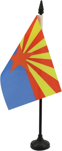 Miniatura 121 de Bandera de mesa de Colorado de 4 x 6 pulgadas, bandera de escritorio del estado de Colorado de EE. UU., 5.9 x 3.9 in, palo y base de plástico negro
