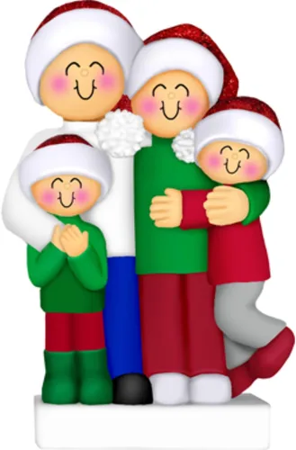 Miniatura 6 de Adorno personalizado para árbol genealógico 2024, bola de Navidad personalizada para familia de cuatro nietos