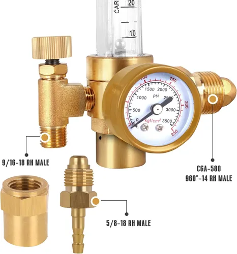 Miniatura 4 de Argón/CO2 MIG TIG Medidor de Flujo Regulador de Gas Indicador de Soldadura de Gas