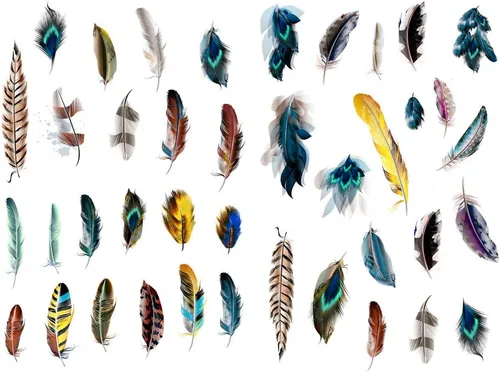 Seasonstorm Pluma colorida decoración álbum planificador pegatinas scrapbooking diario papel adhesivo copos (PK666)