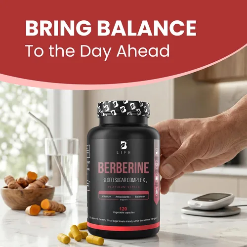 Miniatura 3 de B Life Company Suplemento de berberina 300 mg - Metabolismo del suplemento del complejo de berberina - 120 cápsulas vegetales (60 porciones)