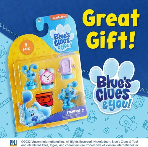 Miniatura 6 de P.M.I. Sellos de Blue's Clues para Niños 5 Sellos de Juguetes de Blue's Clues en 1 Paquete Colecciona Todos los 12 Juguetes de Blue's Clues