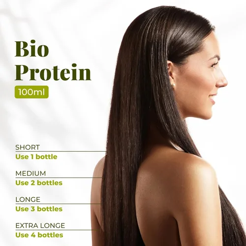 Miniatura 7 de Bio Protein - Tratamiento orgánico de queratina brasileña - Alisado de cabello sin formaldehído, Keratina Brasileña, 100ml/3.38 fl oz