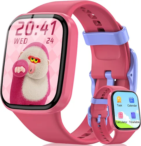 Miniatura 9 de Reloj inteligente para niños, no necesita aplicación/teléfono, pantalla táctil HD, rastreador de actividad física con frecuencia cardíaca, monitor