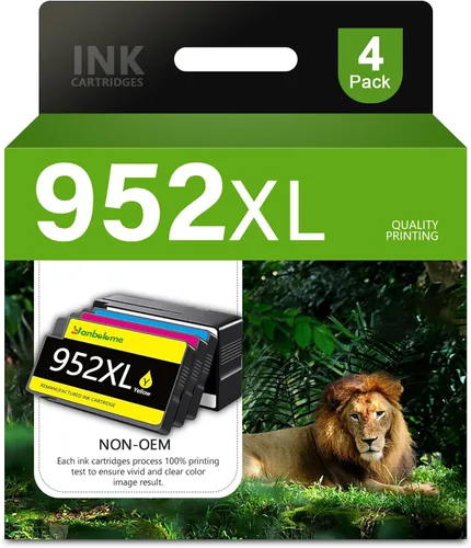 Paquete combinado de cartuchos de tinta 952XL de alto rendimiento, 4 unidades, repuesto prémium para impresoras HP 952XL 952, funciona con