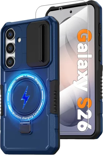 Miniatura 39 de Funda magnética para Samsung Galaxy Note 20 Ultra con soporte de anillo [con protector de pantalla] [Compatible con carga inalámbrica MagSafe] Funda