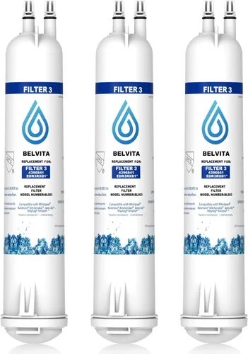 BELVITA Compatible con filtro de agua para refrigerador 4396841, EDR3RXD1, KAD3RXD1, WHR3RXD1, 4396841, 4396710, Filter 3, 46-9083,46-9030, 9030,