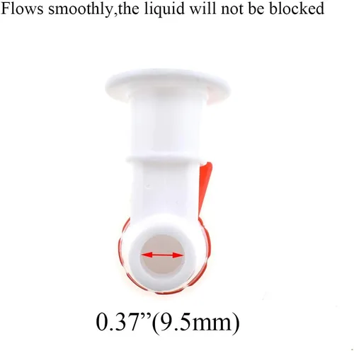 Miniatura 5 de HAHIYO Piezas dispensadoras de agua de 0.630 in de diámetro interior rojo y azul al tacto blanco del grifo del grifo boquilla reutilizable sin fugas