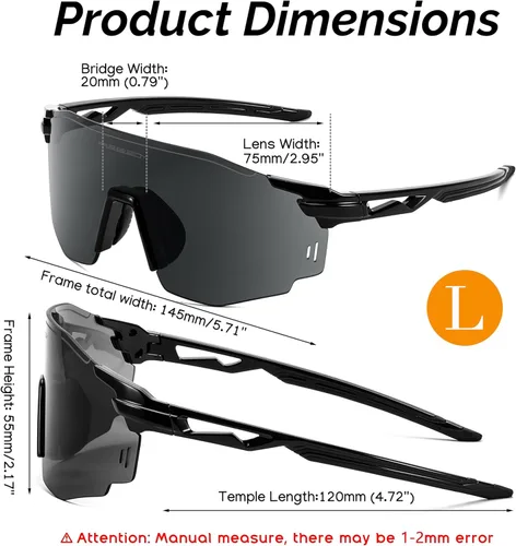 Miniatura 6 de FEISEDY Gafas de sol deportivas sin montura para hombres y mujeres Tr90 Marco para ciclismo Pesca Correr B0116