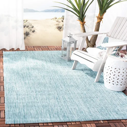 Miniatura 61 de SAFAVIEH Courtyard Collection CY8520 - Alfombra decorativa sólida para interiores y exteriores, impermeable, fácil limpieza, 2 x 3 pies 7 pulgadas