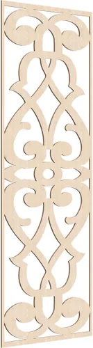 Miniatura 118 de 9 3/8"W x 24 3/8"H x 1/4"T Bellaire Decorativos Paneles de pared de madera calado, abedul