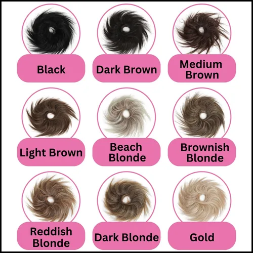 Miniatura 5 de JuvaBun Pieza de pelo rubia despeinada para mujer – Pieza de cabello rubio desordenado para moño, añade volumen instantáneo, rápido updo, lavable