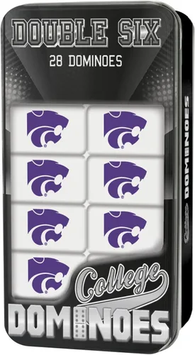 MasterPieces NCAA Kansas State Wildcats Edición Coleccionista Double Six Dominó 7-Color del equipo