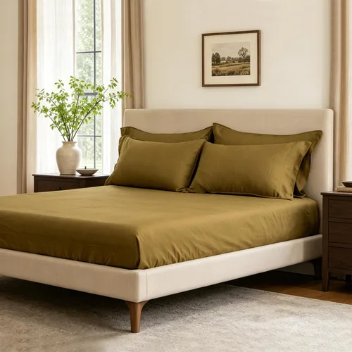 Miniatura 4 de S VICTORY SYMBOL Sábana bajera de lino 100% 78"x80" Funda de colchón 1 pieza, bolsillo profundo de 16 pulgadas, ropa de cama de lino francés natural