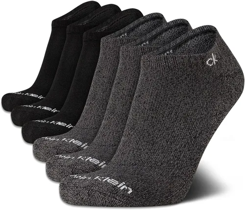 Miniatura 6 de Calvin Klein Calcetines para hombre, mezcla de algodón, acolchados, sin talla, forro de calcetines atléticos (6 unidades)