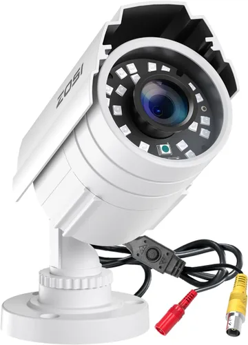 ZOSI Cámara de seguridad para interiores y exteriores HD 1920TVL de 2 MP 1080p (híbrido 4 en 1 HD-CVI/TVI/AHD/960H CVBS analógico), 24 LED, visión
