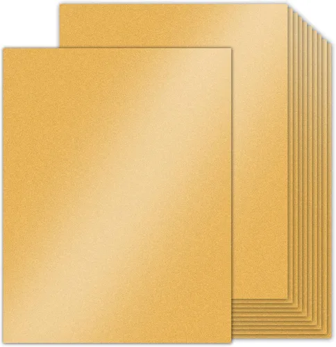 Miniatura 18 de Goefun - 100 hojas de cartulina azul brillante de 8.5 x 11 pulgadas, papel metálico de 80 libras para invitaciones, bodas, fiestas, duchas azul