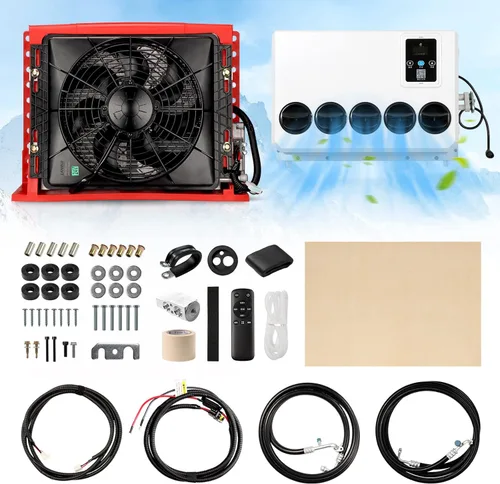 Aire acondicionado eléctrico 12V para RVs, camiones, vehículos de construcción, excavadoras, cosechadoras, maquinaria agrícola (12V)