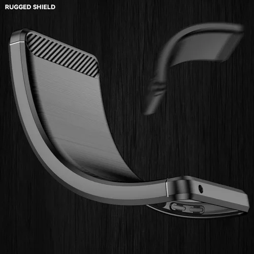 Miniatura 4 de Funda de teléfono para Redmi Note 8 M1908C3JH M1908C3JGG Funda de fibra de carbono a prueba de golpes Escudo resistente antiarañazos TPU suave Negro