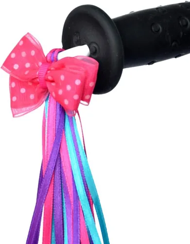 Miniatura 2 de SEWACC 1 par de serpentinas de bicicleta coloridos empuñaduras de manillar de bicicleta cintas de borla arco iris serpentinas de bicicleta Scooter