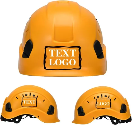 Miniatura 22 de Casco de seguridad personalizado para construcción Casco de trabajo de seguridad con suspensión de trinquete ajustable de ala completa con carcasa