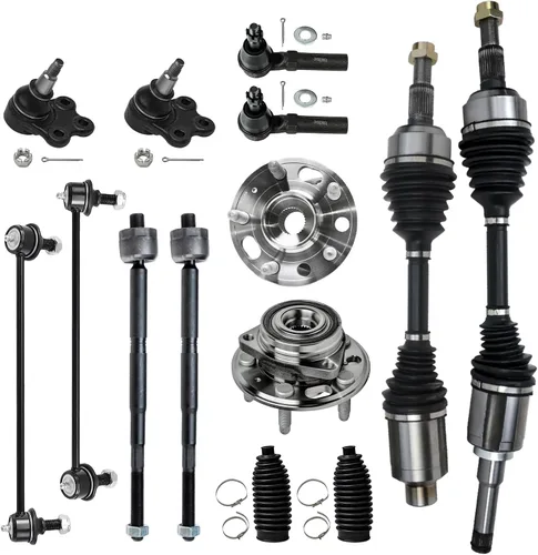 Miniatura 76 de Detroit Axle - Kit de extremo delantero RWD para Chrysler 300 Dodge Challenger Charger Upper Lower Control Arms rótulas de rodamiento de rueda Bujes