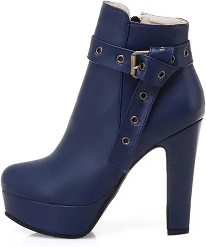 Miniatura 51 de Scaoruki Zapatos de otoño de moda para mujer, botines de tacón de bloque