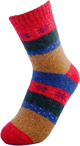 Miniatura 2 de JOYCA & Co. - 3-5 pares de calcetines de invierno gruesos de algodón de lana abrigada para mujer