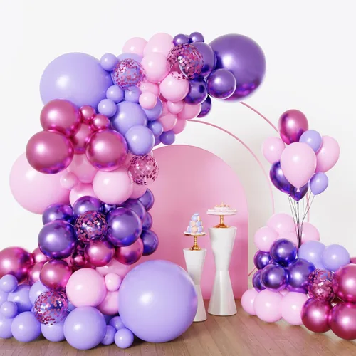 Miniatura 16 de Lukiituke Kit de arco de globos rojos, negros y dorados, 114 globos rojos, negros y dorados, 4 tamaños para cumpleaños, fiestas temáticas de casino