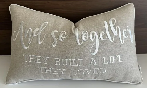 Miniatura 12 de Funda de Cojín Decorativo Romántico para Pareja, Sentimiento de Amor Bordado, Refranes Decorativos, Acento Lumbar - Decoración de Frases Acogedoras