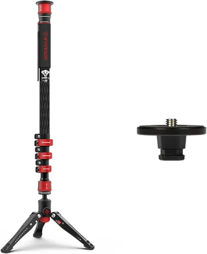 IFOOTAGE Monopod profesional de 71 pulgadas y placa de liberación rápida, monopie de fibra de carbono para cámaras DSLR, cámara de viaje portátil